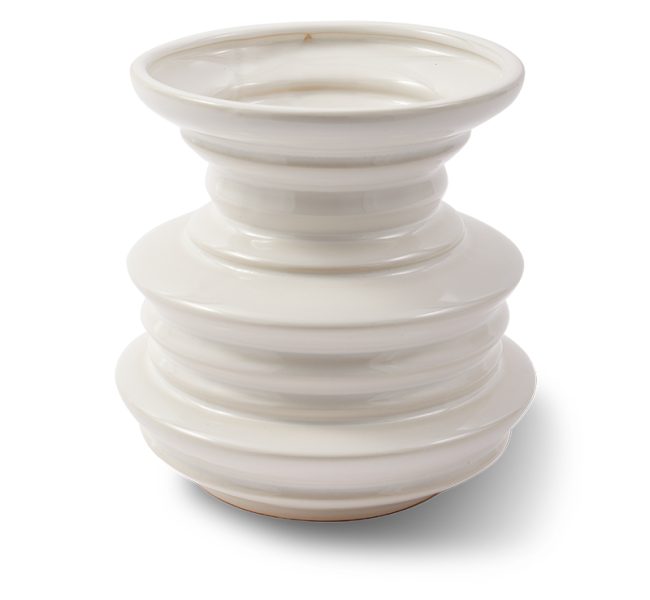Vase Stacked Plates White